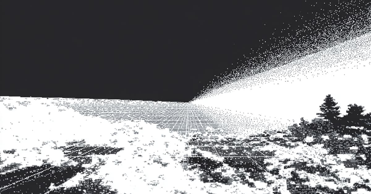 Illustration of a 3D abstract space